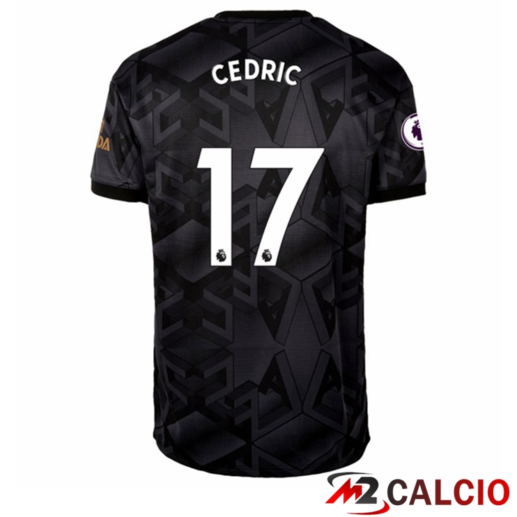 Maglie Calcio Arsenal (CEDRIC 17) Seconda Nero 2022/2023