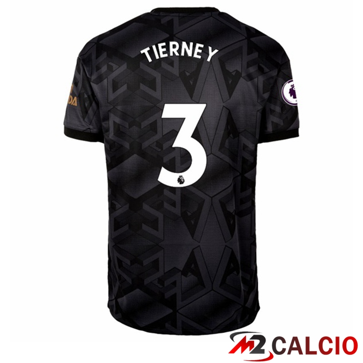 Maglie Calcio Arsenal (TIERNEY 3) Seconda Nero 2022/2023
