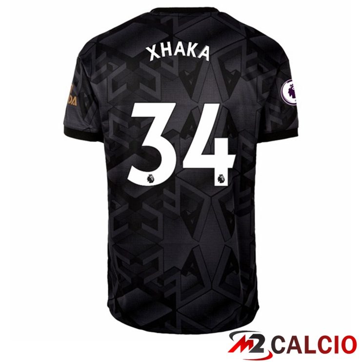 Maglie Calcio Arsenal (XHAKA 34) Seconda Nero 2022/2023