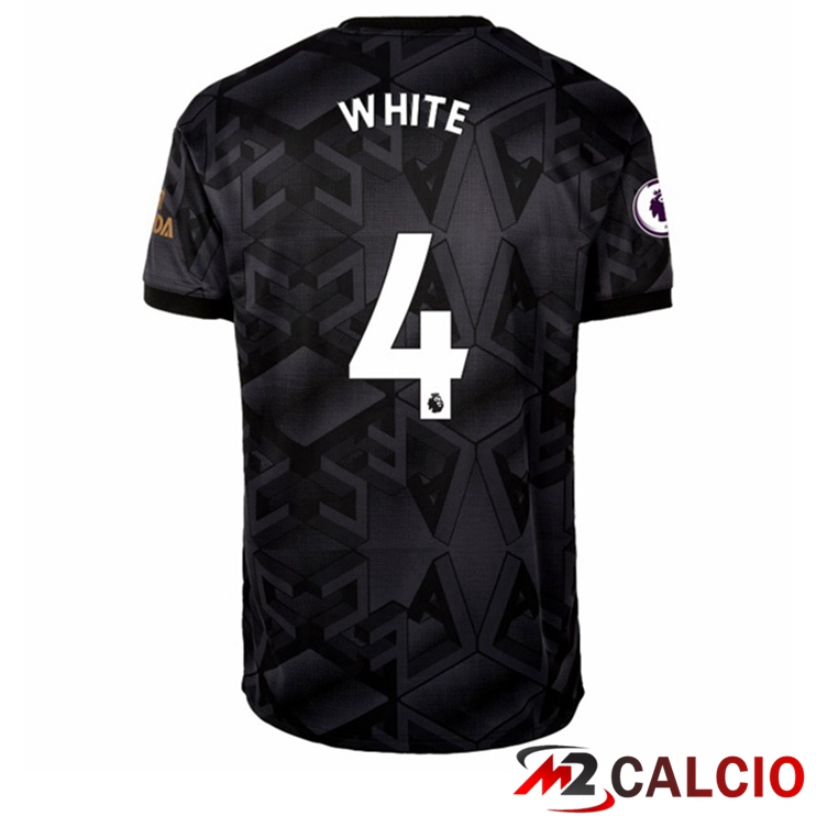 Maglie Calcio Arsenal (WHITE 4) Seconda Nero 2022/2023