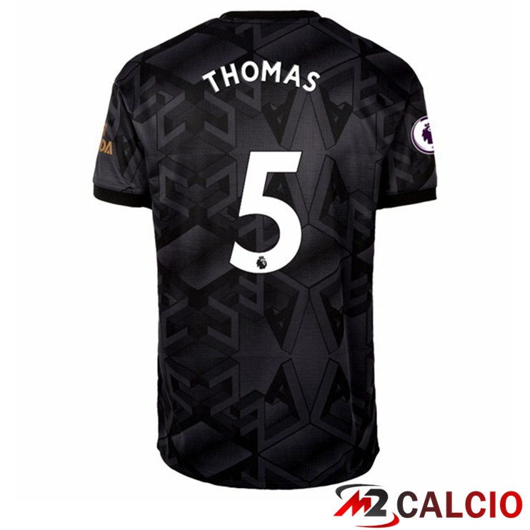 Maglie Calcio Arsenal (THOMAS 5) Seconda Nero 2022/2023