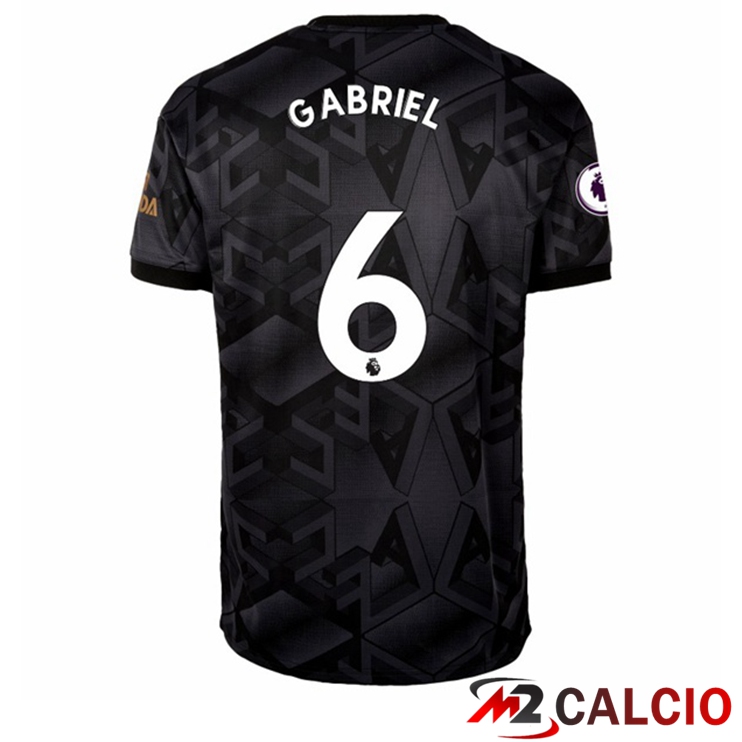 Maglie Calcio Arsenal (GABRIEL 6) Seconda Nero 2022/2023