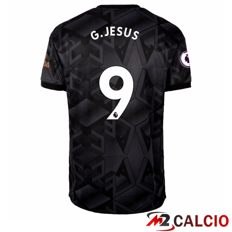 Maglie Calcio Arsenal (G.JESUS 9) Seconda Nero 2022/2023
