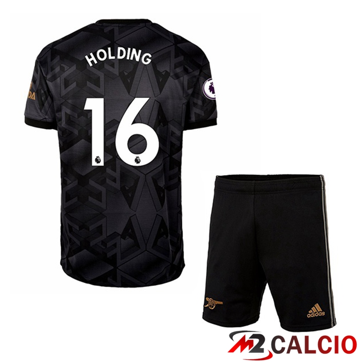 Maglie Calcio Arsenal (HOLDING 16) Bambino Seconda Nero 2022/2023