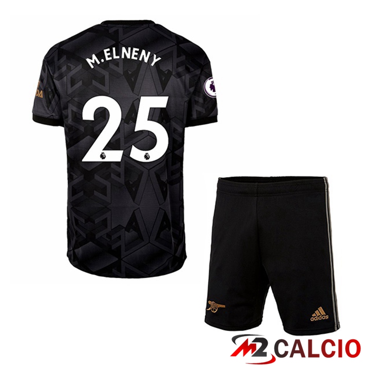 Maglie Calcio Arsenal (M.ELNENY 25) Bambino Seconda Nero 2022/2023