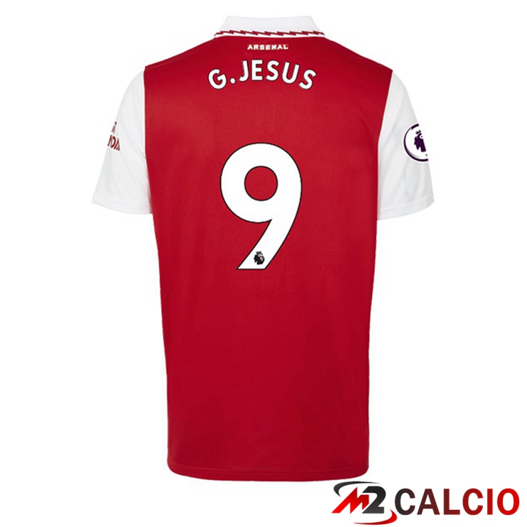 Maglie Calcio Arsenal (G.JESUS 9) Prima Rosso Bianco 2022/2023