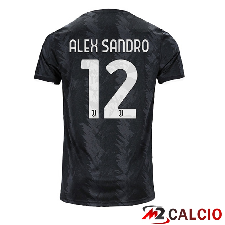 Maglie Calcio Juventus (ALEX SANDRO 12) Seconda Nero 2022/2023