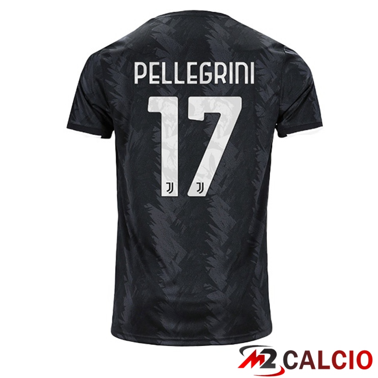 Maglie Calcio Juventus (PELLEGRINI 17) Seconda Nero 2022/2023