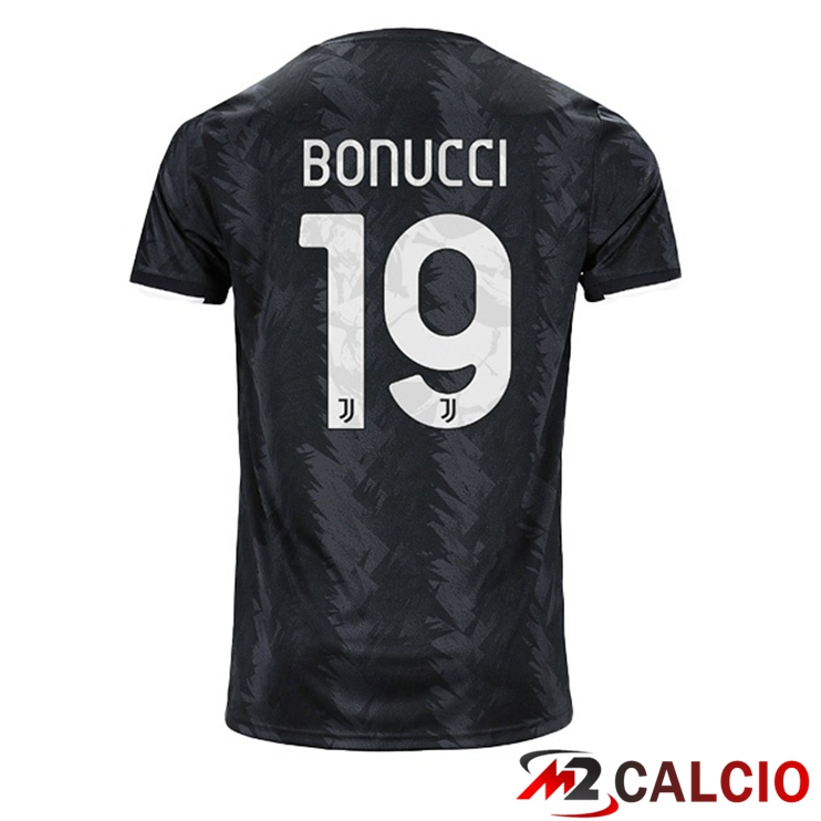 Maglie Calcio Juventus (BONUCCI 19) Seconda Nero 2022/2023