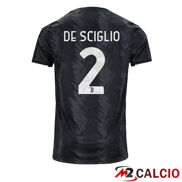 Maglie Calcio Juventus (DE SCIGLIO 2) Seconda Nero 2022/2023