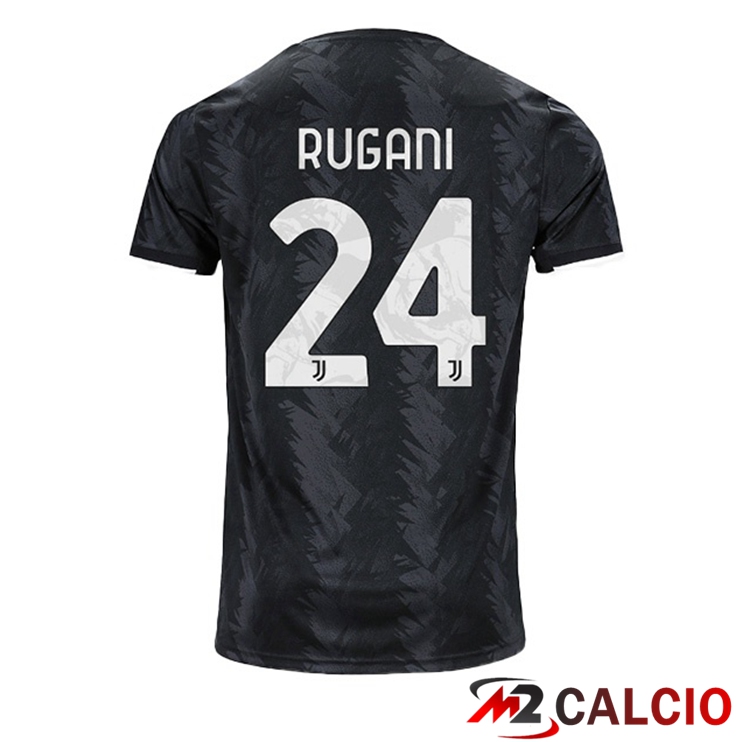 Maglie Calcio Juventus (RUGANI 24) Seconda Nero 2022/2023