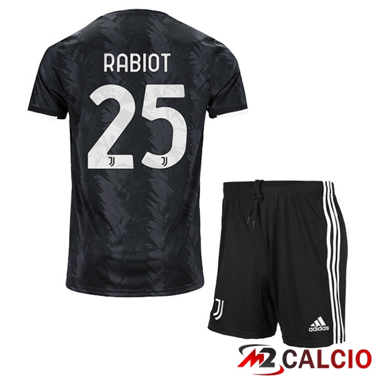 Maglie Calcio Juventus (RABIOT 25) Bambino Seconda Nero 2022/2023