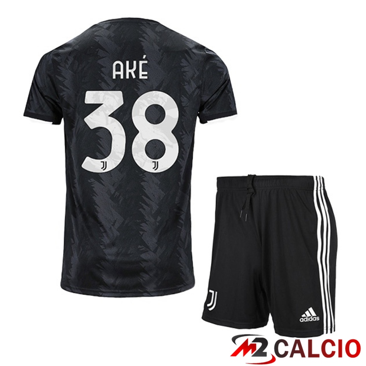 Maglie Calcio Juventus (AKÉ 38) Bambino Seconda Nero 2022/2023