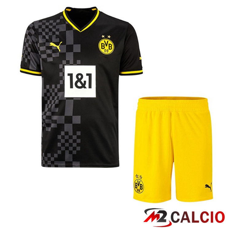 Maglie Calcio Dortmund BVB Bambino Seconda Nero 2022/2023