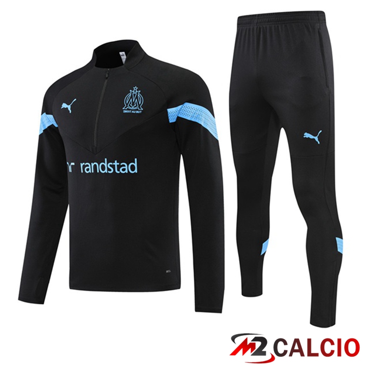 Insieme Tuta Calcio Marsiglia OM Nero 2022/2023