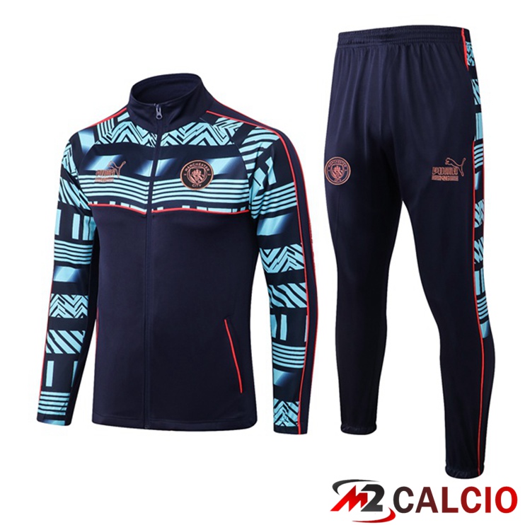 Insieme Tuta Calcio - Giacca Manchester City Blu Reale 2022/2023