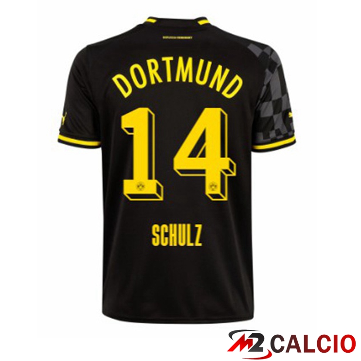 Maglie Calcio Dortmund BVB (Schulz 14) Seconda Nero 2022/2023