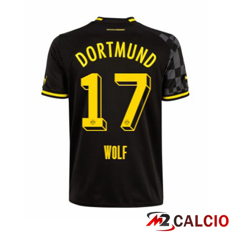 Maglie Calcio Dortmund BVB (Wolf 17) Seconda Nero 2022/2023
