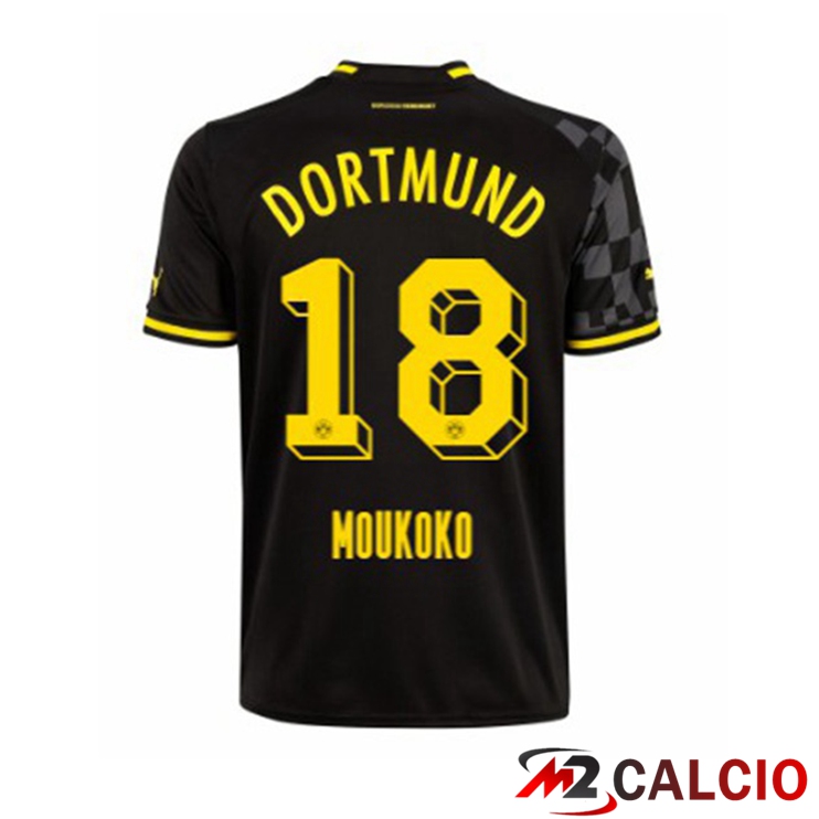 Maglie Calcio Dortmund BVB (Moukoko 18) Seconda Nero 2022/2023