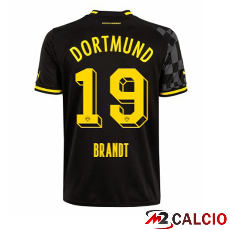 Maglie Calcio Dortmund BVB (Brandt 19) Seconda Nero 2022/2023