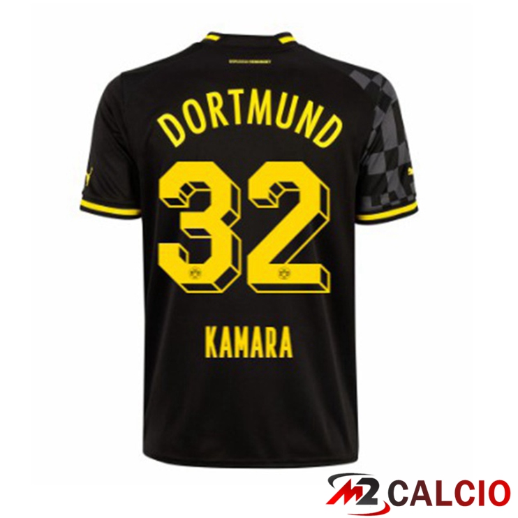 Maglie Calcio Dortmund BVB (Kamara 32) Seconda Nero 2022/2023