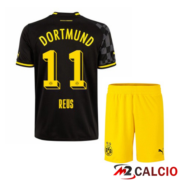 Maglie Calcio Dortmund BVB (Reus 11) Bambino Seconda Nero 2022/2023