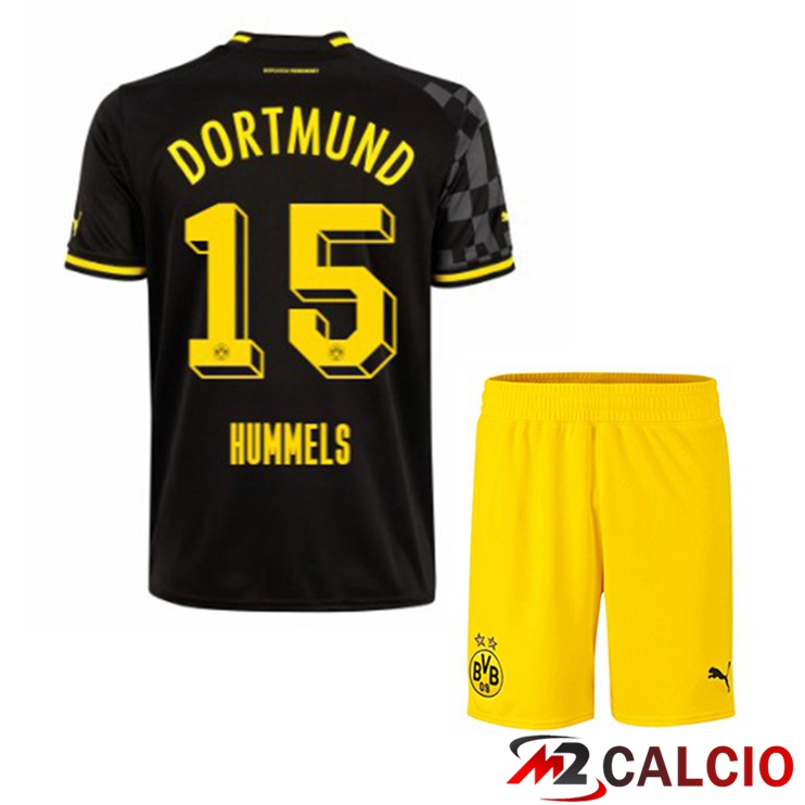 Maglie Calcio Dortmund BVB (Hummels 15) Bambino Seconda Nero 2022/2023