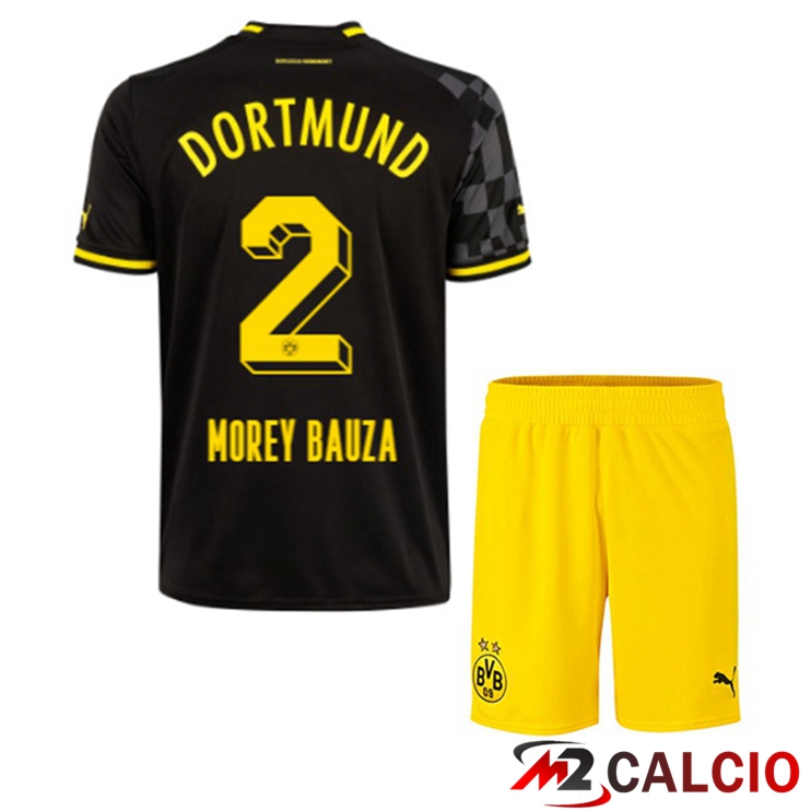 Maglie Calcio Dortmund BVB (Morey Bauza 2) Bambino Seconda Nero 2022/2023