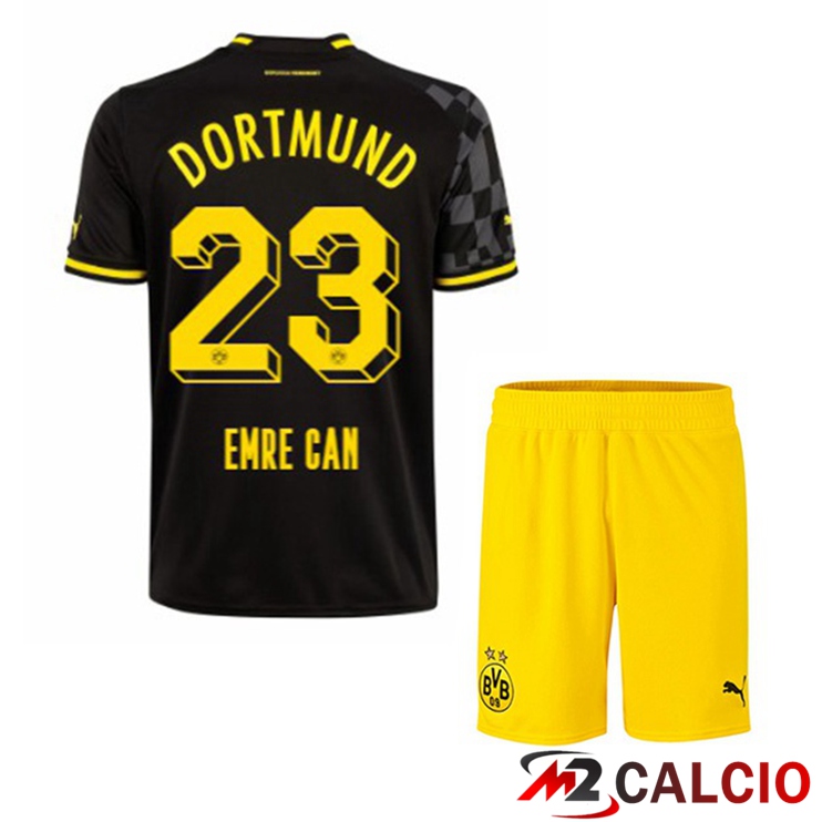 Maglie Calcio Dortmund BVB (Emre Can 23) Bambino Seconda Nero 2022/2023