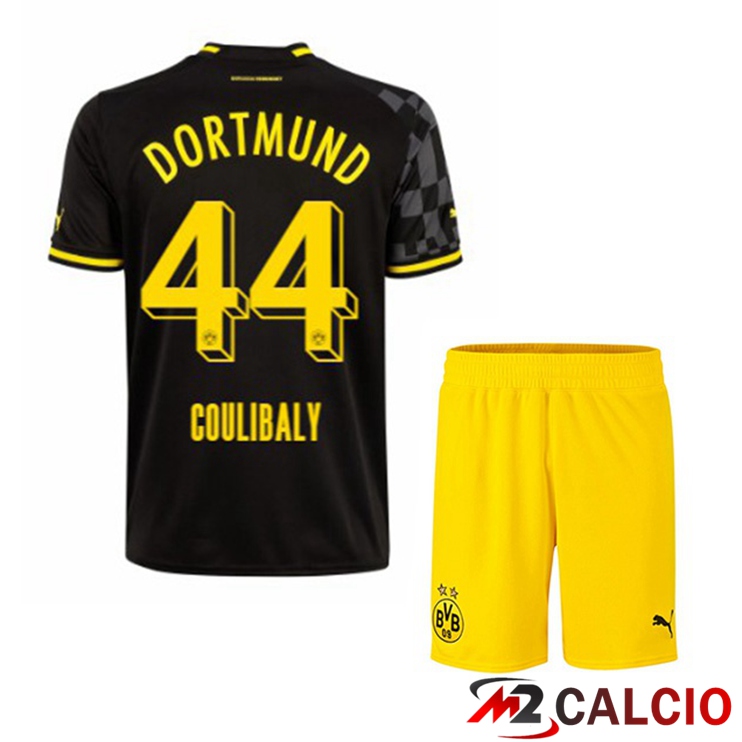 Maglie Calcio Dortmund BVB (Coulibaly 44) Bambino Seconda Nero 2022/2023
