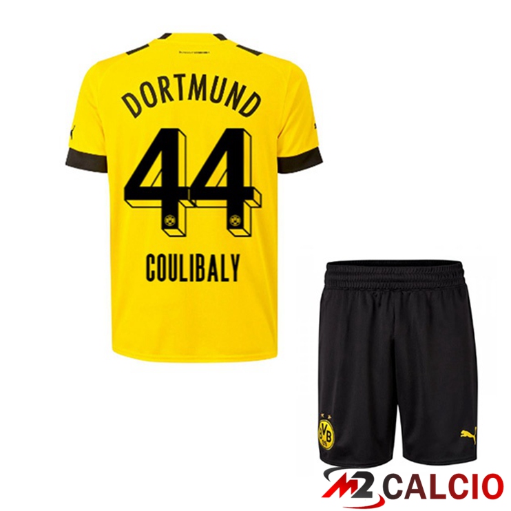 Maglie Calcio Dortmund BVB (Coulibaly 44) Bambino Prima Giallo Giallo 2022/2023