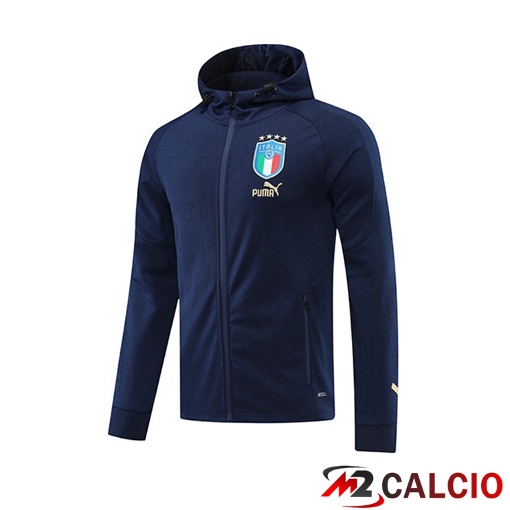 Giacca Con Cappuccio Italia Blu Reale 2022/2023