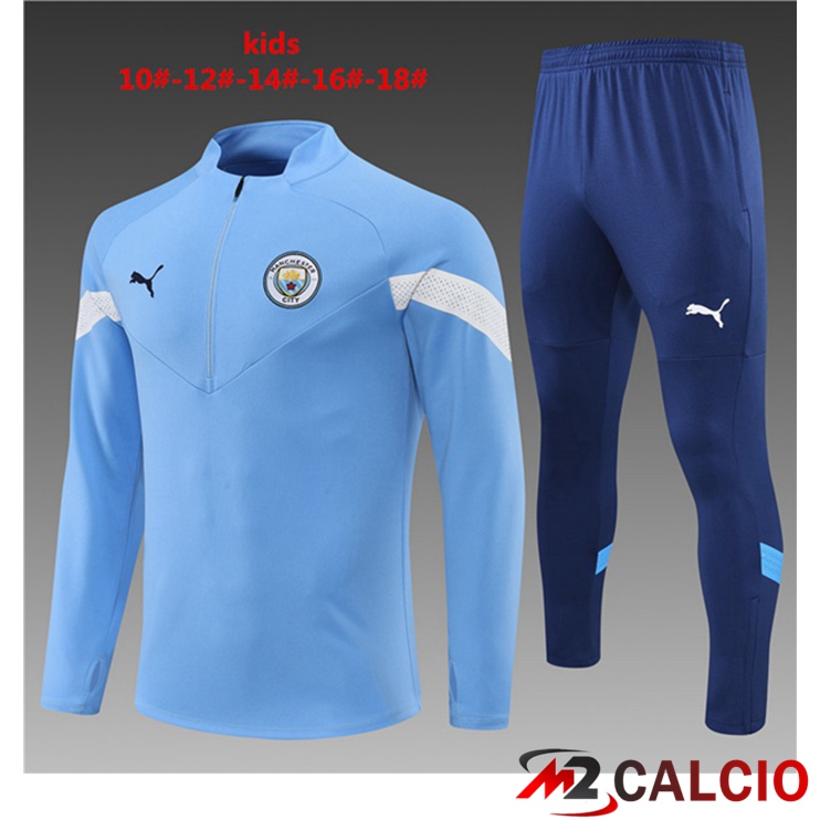 Insieme Tuta Calcio Manchester City Bambino Blu 2022/2023