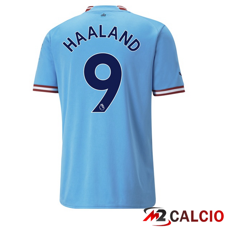 Maglie Calcio Manchester City (Erling Haaland 9) Prima Blu 2022/2023