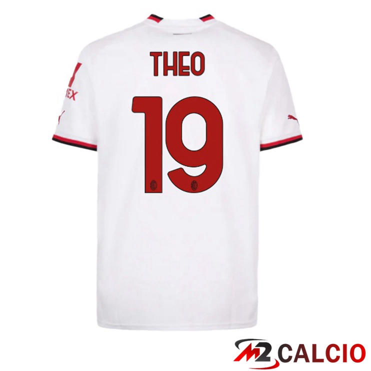 Maglie Calcio AC Milan (THEO 19) Seconda Bianco 2022/2023
