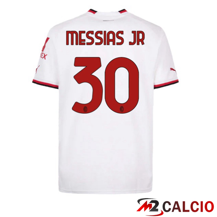 Maglie Calcio AC Milan (MESSIAS JR 30) Seconda Bianco 2022/2023