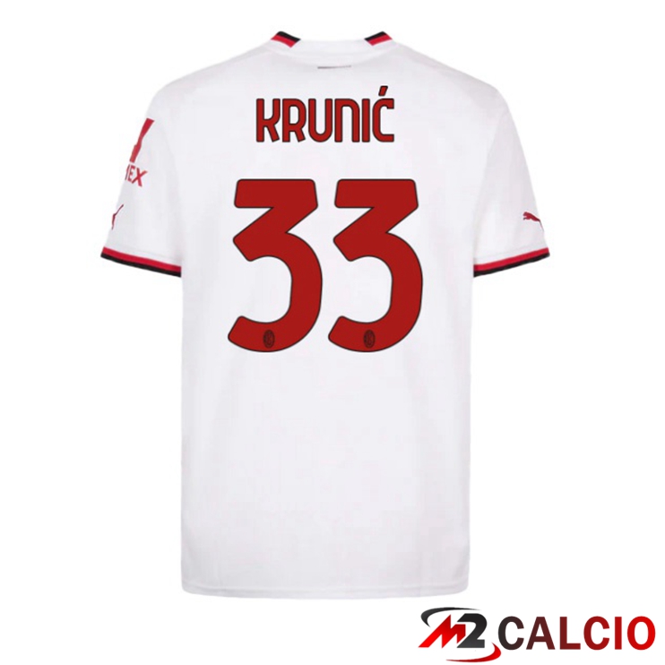 Maglie Calcio AC Milan (KRUNIĆ 33) Seconda Bianco 2022/2023
