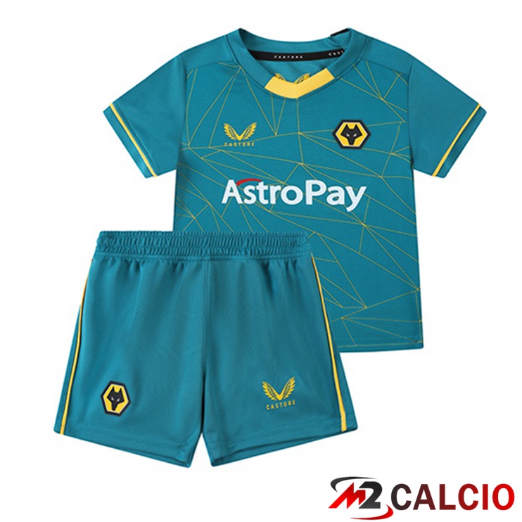 Maglie Calcio Wolves Bambino Seconda Blu 2022/2023