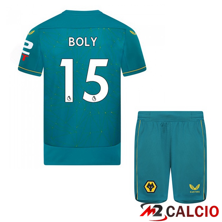 Maglie Calcio Wolves (BOLY 15) Bambino Seconda Blu 2022/2023