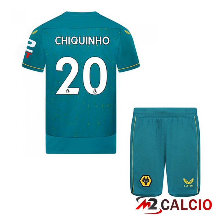 Maglie Calcio Wolves (CHIQUINHO 20) Bambino Seconda Blu 2022/2023