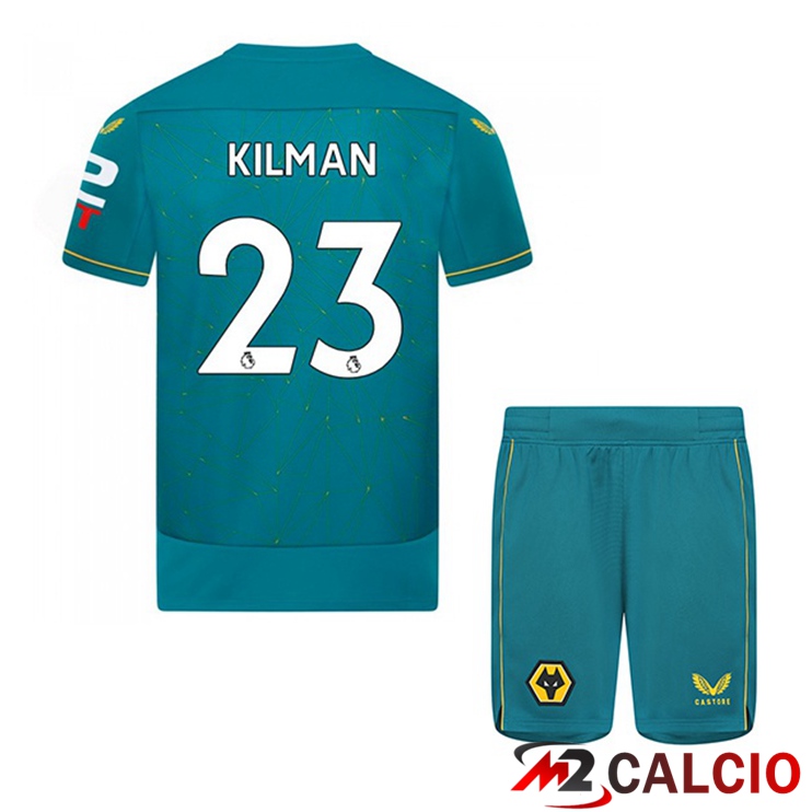Maglie Calcio Wolves (KILMAN 23) Bambino Seconda Blu 2022/2023