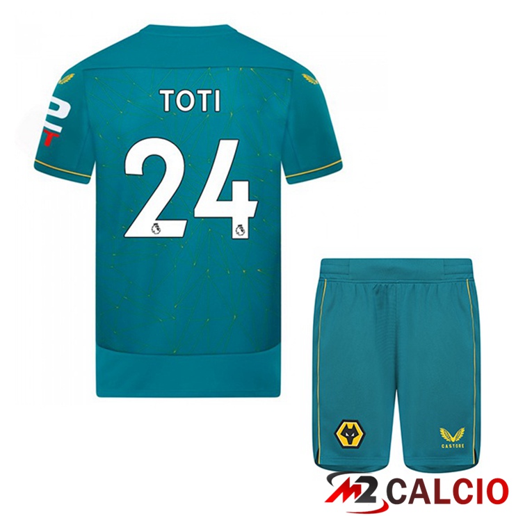 Maglie Calcio Wolves (TOTI 24) Bambino Seconda Blu 2022/2023