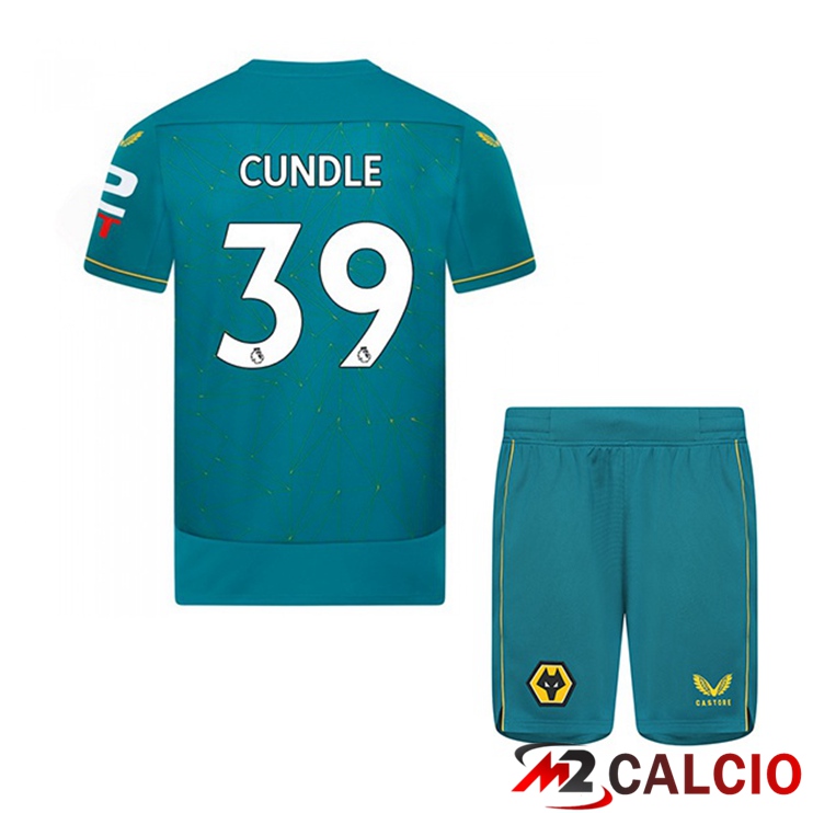 Maglie Calcio Wolves (CUNDLE 39) Bambino Seconda Blu 2022/2023