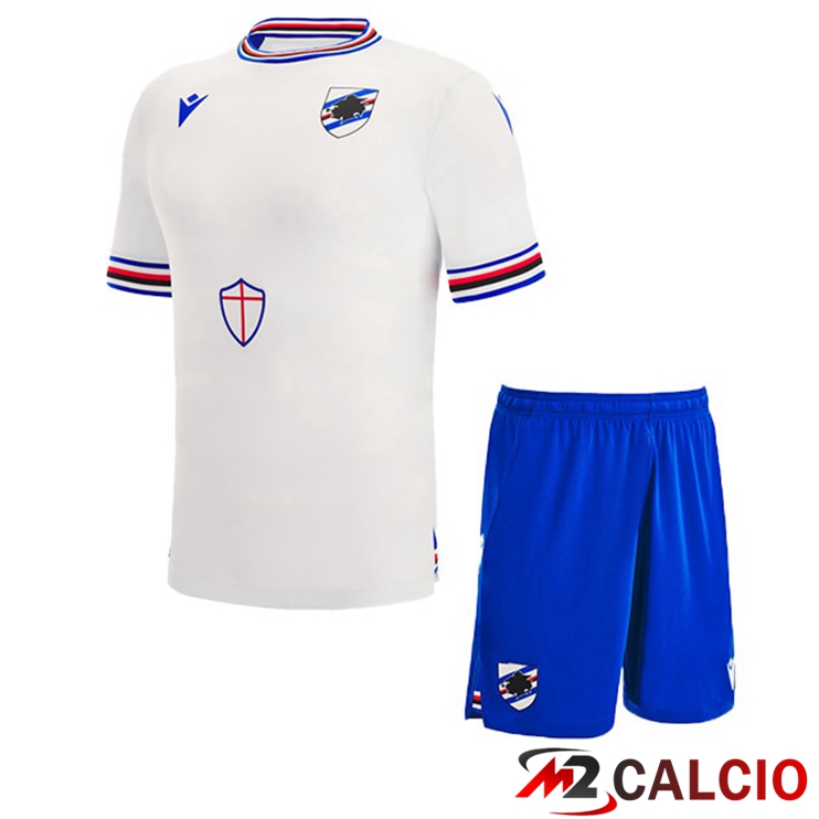 Maglie Calcio UC Sampdoria Bambino Seconda Bianco 2022/2023