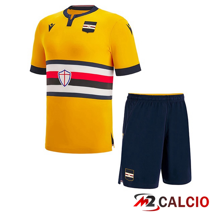 Maglie Calcio UC Sampdoria Bambino Terza Giallo 2022/2023