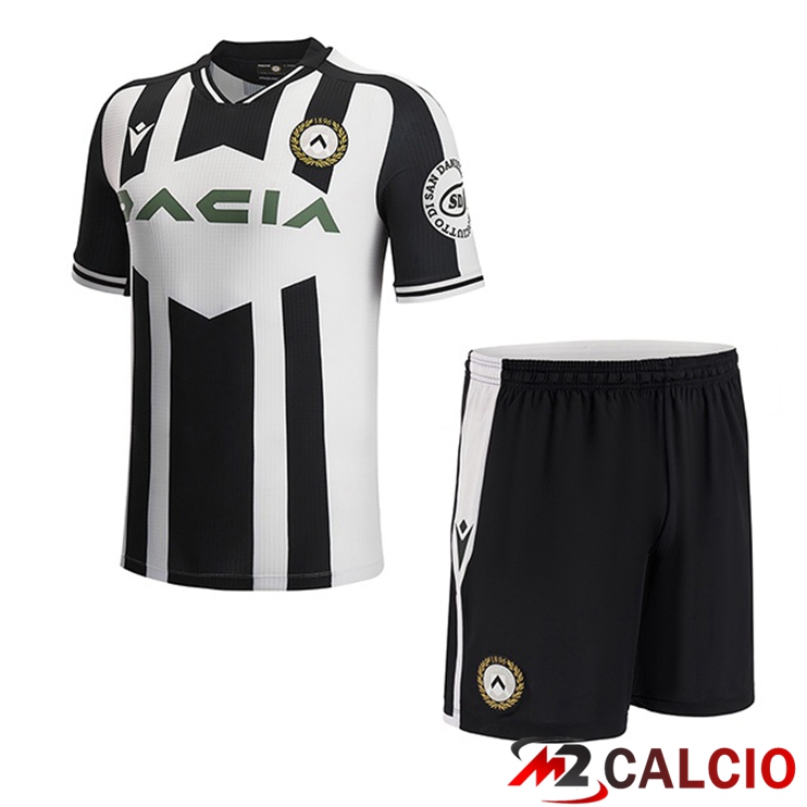 Maglie Calcio Udinese Calcio Bambino Prima Nero Bianco 2022/2023
