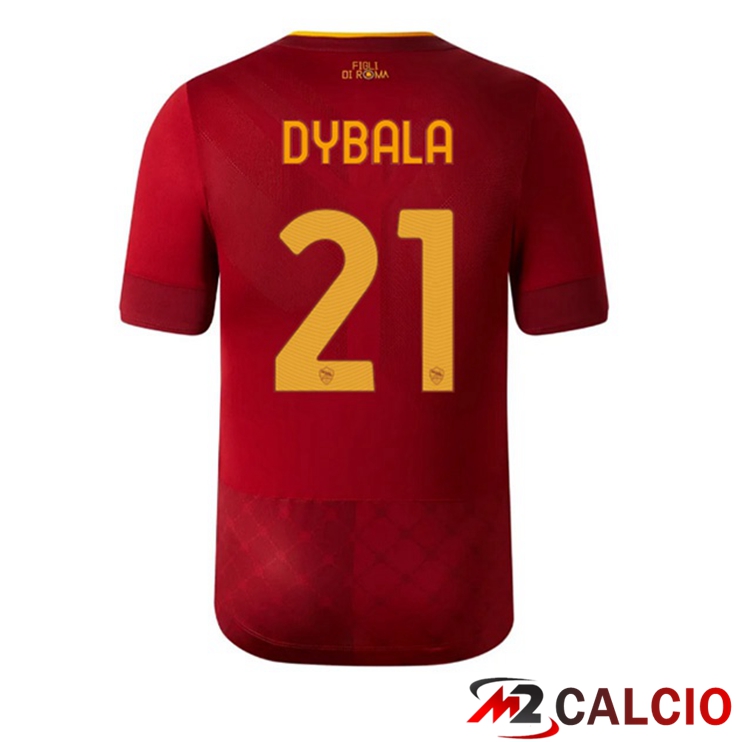 Maglie Calcio AS Roma (DYBALA 21) Prima Rosso 2022/2023
