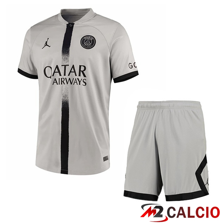 Maglie Calcio Paris PSG Bambino Seconda Grigio 2022/2023