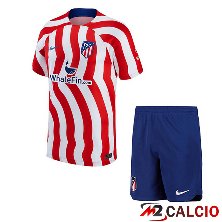 Maglie Calcio Atletico Madrid Bambino Prima Rosso 2022/2023