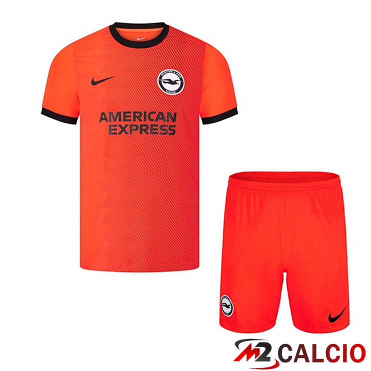 Maglie Calcio FC Brighton Bambino Seconda Arancia 2022/2023